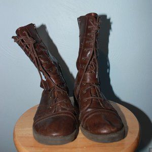 Flyman brown combat boots size: 9 1/2